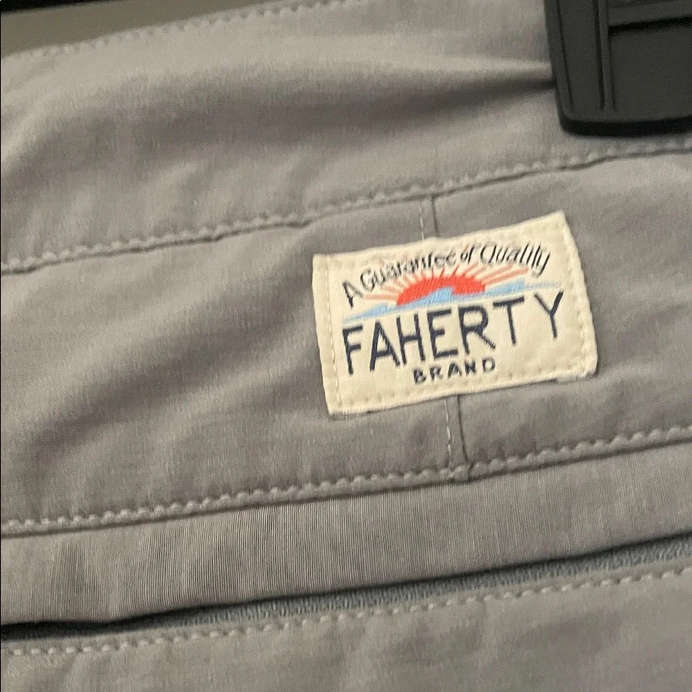 Faherty Men's Charcoal Flat Front Shorts